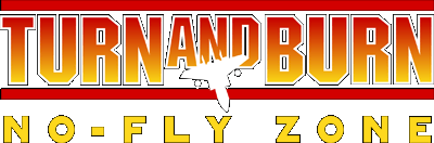 Turn and Burn No Fly Zone logo for Super Nintendo